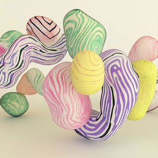 Campyromyth style, Midjourney V6.1: abstract 3D render