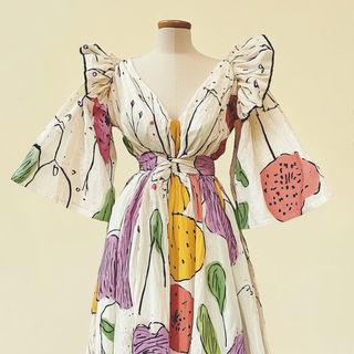 Campyromyth style, Midjourney V6.1: haute-couture fashion outfit