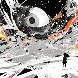 Brushspark style, Midjourney V6.1: black-and-white manga comic strip