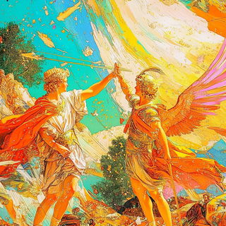 Brushspark style, Midjourney V6.1: classical 18th-century oil painting