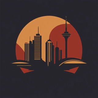 Ricepaper Terracing style, Midjourney V6.1: bold minimalist logo design for Istanbul city municipal services