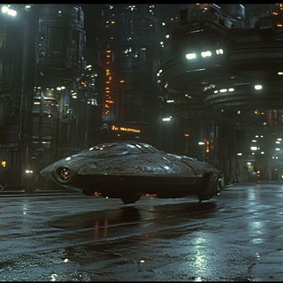 Ricepaper Terracing style, Midjourney V6.1: cinematic shot from sci-fi movie
