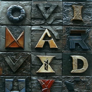 Ricepaper Terracing style, Midjourney V6.1: typographic composition with large letters