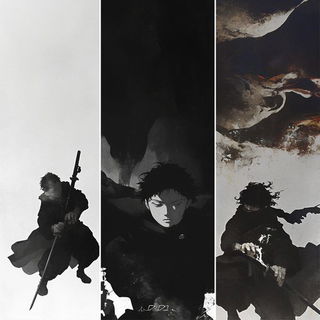 Painted Faultlines style, Midjourney V6.1: black-and-white manga comic strip