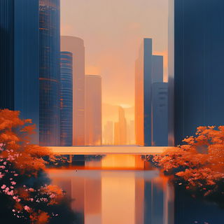 Inkstone Ammonite style, Midjourney V6.1: megacity with futuristic bioarchitecture