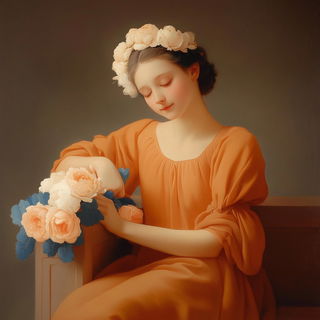 Inkstone Ammonite style, Midjourney V6.1: classical 18th-century oil painting
