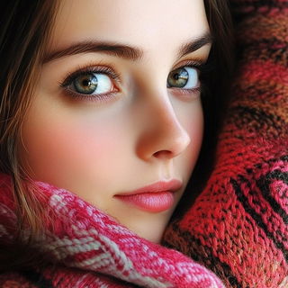 Puppetglow style, Midjourney V6.1: photographic portrait of female protagonist