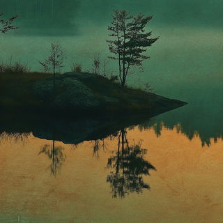 Pedimentype style, Midjourney V6.1: realistic landscape photograph of quiet dawn