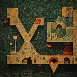 Pedimentype style, Midjourney V6.1: typographic composition with large letters