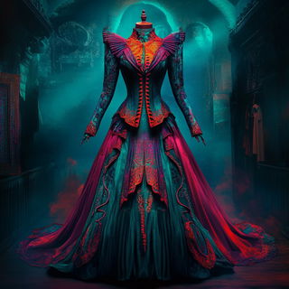 Cream Gaze style, Midjourney V6.1: haute-couture fashion outfit