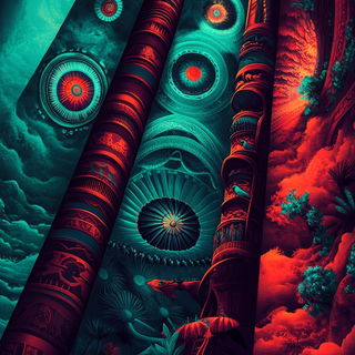 Cream Gaze style, Midjourney V6.1: creative pattern composition