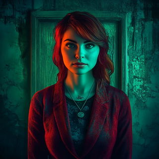 Cream Gaze style, Midjourney V6.1: photographic portrait of female protagonist