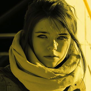 Swellcut style, Midjourney V6.1: photographic portrait of female protagonist