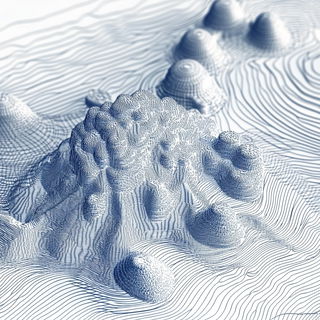 Seafoam Screenwash style, Midjourney V6.1: abstract 3D render