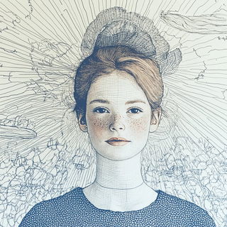 Seafoam Screenwash style, Midjourney V6.1: photographic portrait of female protagonist