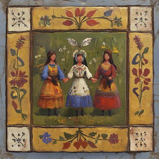 Canalpatch style, Midjourney V6.1: traditional folk art