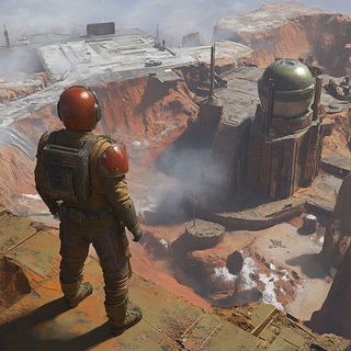 Canalpatch style, Midjourney V6.1: cinematic shot from sci-fi movie