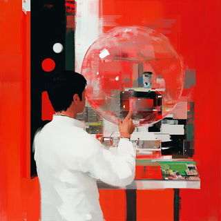 Pyrrole Shadow Cantata style, Midjourney V6.1: editorial illustration for popular scientific magazine cover