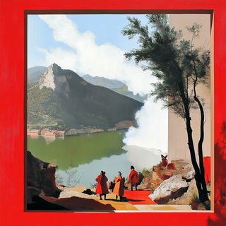 Pyrrole Shadow Cantata style, Midjourney V6.1: classical 18th-century oil painting