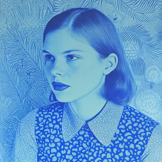Vapourkin style, Midjourney V6.1: photographic portrait of female protagonist