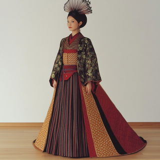 Ribcage Vastlands style, Midjourney V6.1: haute-couture fashion outfit
