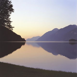 Ribcage Vastlands style, Midjourney V6.1: realistic landscape photograph of quiet dawn