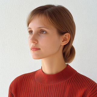 Ribcage Vastlands style, Midjourney V6.1: photographic portrait of female protagonist