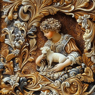 Lyrid Cascade style, Midjourney V6.1: classical 18th-century oil painting