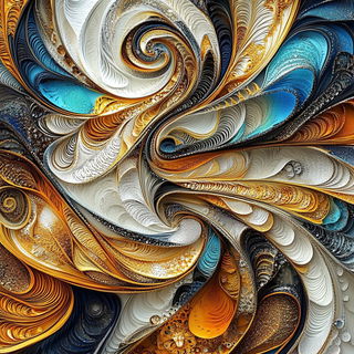Lyrid Cascade style, Midjourney V6.1: creative pattern composition