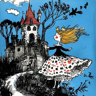 Tidecrest Armorial style, Midjourney V6.1: retro fairy-tale illustration