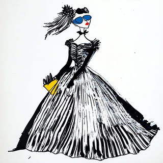 Tidecrest Armorial style, Midjourney V6.1: haute-couture fashion outfit