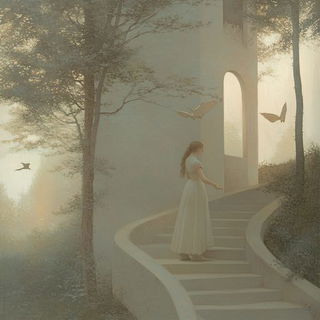 Pyrochromism style, Midjourney V6.1: retro fairy-tale illustration