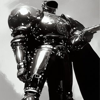 Portalneedle style, Midjourney V6.1: concept art character design of retropunk steam knight