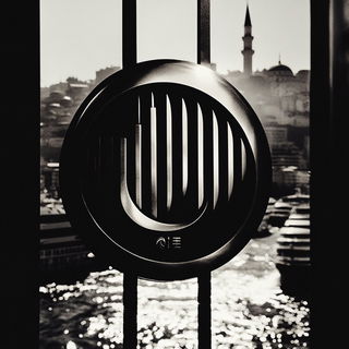 Portalneedle style, Midjourney V6.1: bold minimalist logo design for Istanbul city municipal services