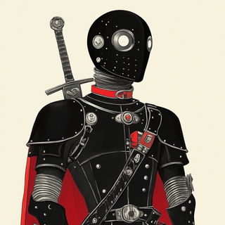 Oroboros Brocade style, Midjourney V6.1: concept art character design of retropunk steam knight