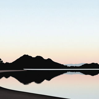 Oroboros Brocade style, Midjourney V6.1: realistic landscape photograph of quiet dawn
