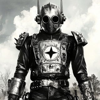 Afterglow Monoliths style, Midjourney V6.1: concept art character design of retropunk steam knight