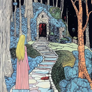 Jewelink Vignettism style, Midjourney V6.1: retro fairy-tale illustration