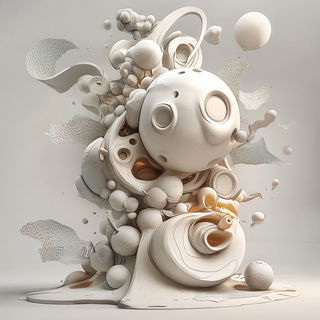 Marinerocurlic style, Midjourney V6.1: abstract 3D render