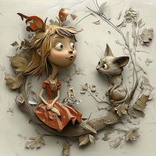Marinerocurlic style, Midjourney V6.1: retro fairy-tale illustration