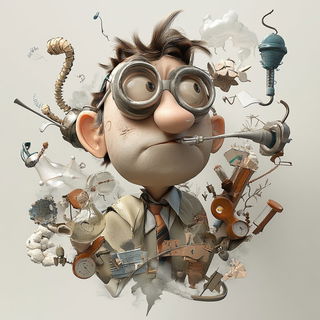 Marinerocurlic style, Midjourney V6.1: editorial illustration for popular scientific magazine cover