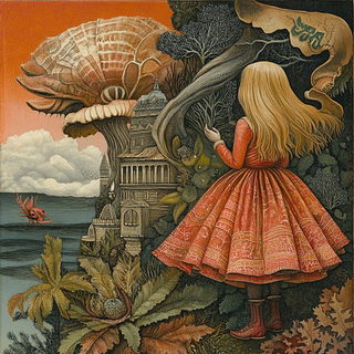Port Verdant style, Midjourney V6.1: retro fairy-tale illustration