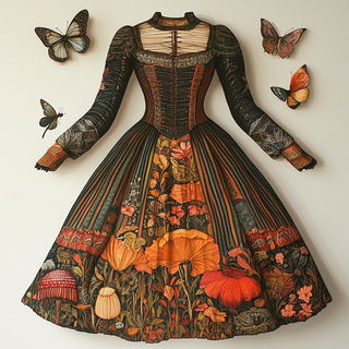 Port Verdant style, Midjourney V6.1: haute-couture fashion outfit