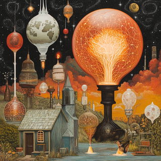 Port Verdant style, Midjourney V6.1: editorial illustration for popular scientific magazine cover
