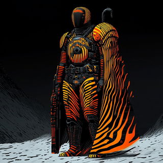 Chiaroscuro Masquerade style, Midjourney V6.1: concept art character design of retropunk steam knight