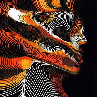 Chiaroscuro Masquerade style, Midjourney V6.1: creative pattern composition