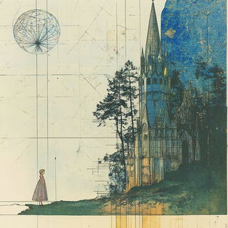 Vitrified Wildling style, Midjourney V6.1: retro fairy-tale illustration