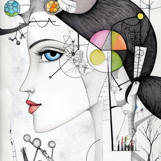 Inkbeam Tapestry style, Midjourney V6.1: editorial illustration for popular scientific magazine cover