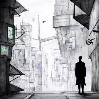 Inkbeam Tapestry style, Midjourney V6.1: cinematic shot from sci-fi movie