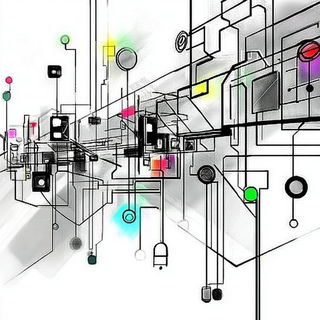 Inkbeam Tapestry style, Midjourney V6.1: technical infrastructure blueprint schematics